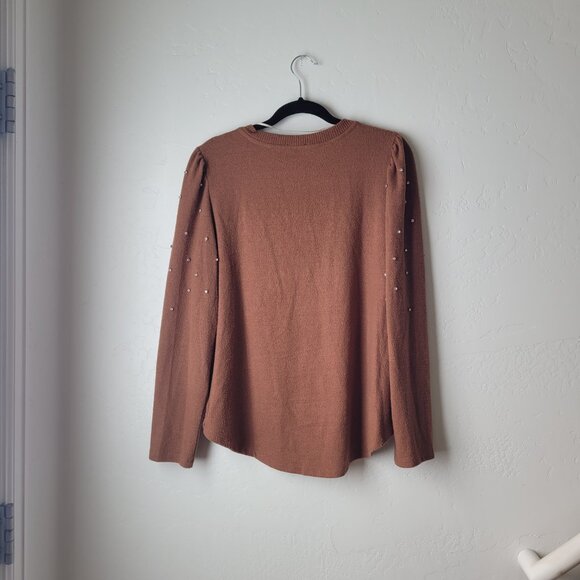 Democracy Rhinestone Sleeves Sweater Blouse - Picture 10 of 10